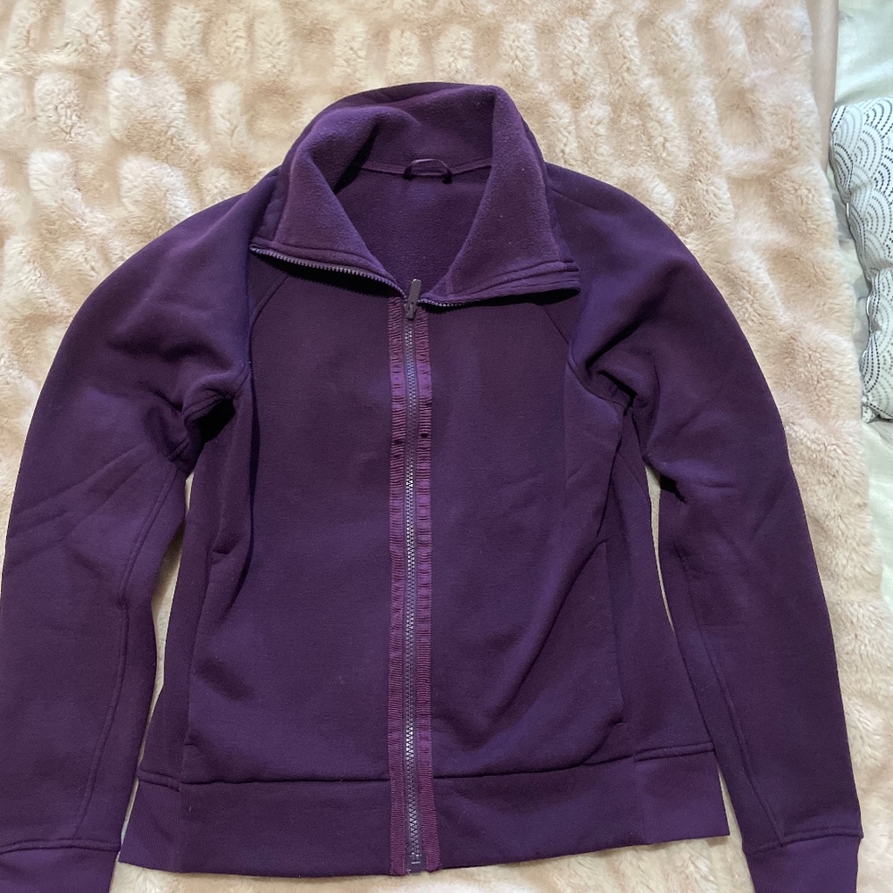 Nearly new Lululemon purple full zip sweater.